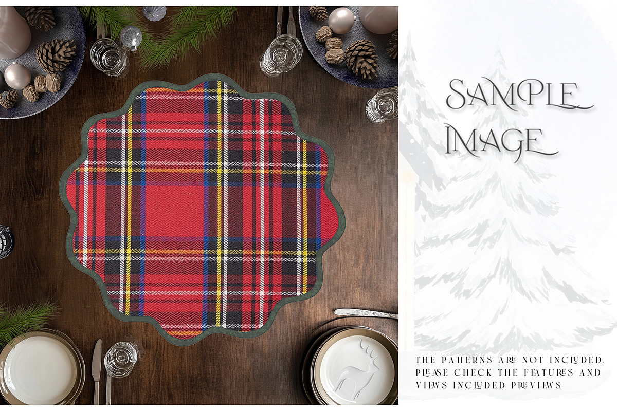 Christmas Placemats Various Types, a Product Mockup by mock-ups (Photo 12 of 25)
