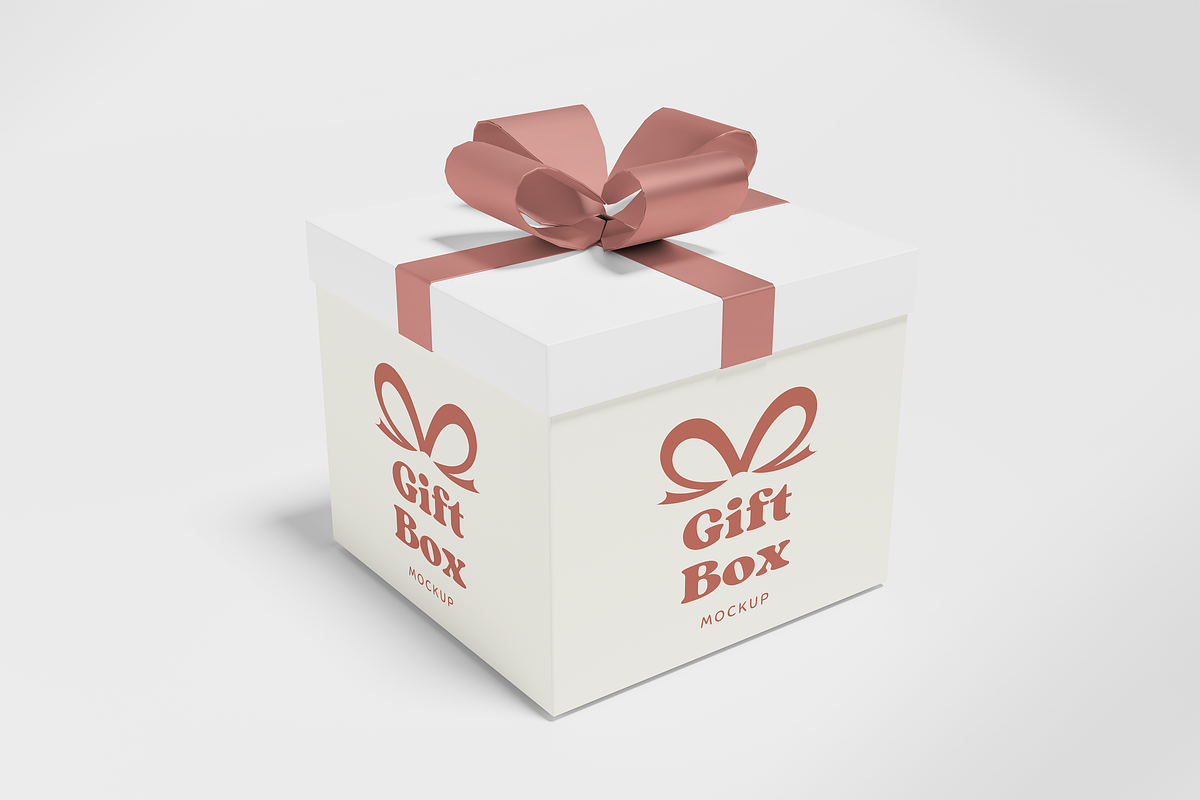 Gift Box Mockup, a Packaging Mockup by Twins_studio (Photo 3 of 5)