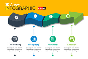 3D Vector Arrow Infographics