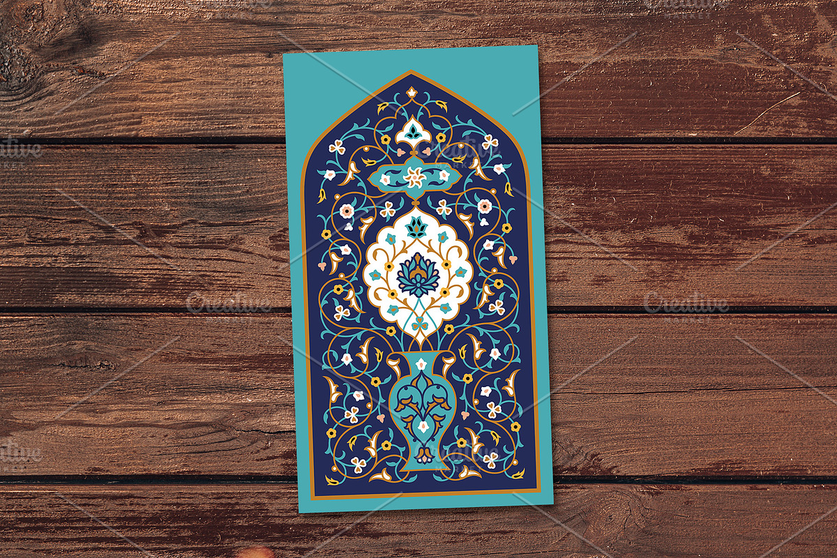 Persian Floral Panel, a Background Graphic by Azat1976