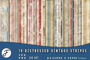 Distressed Vintage Stripes