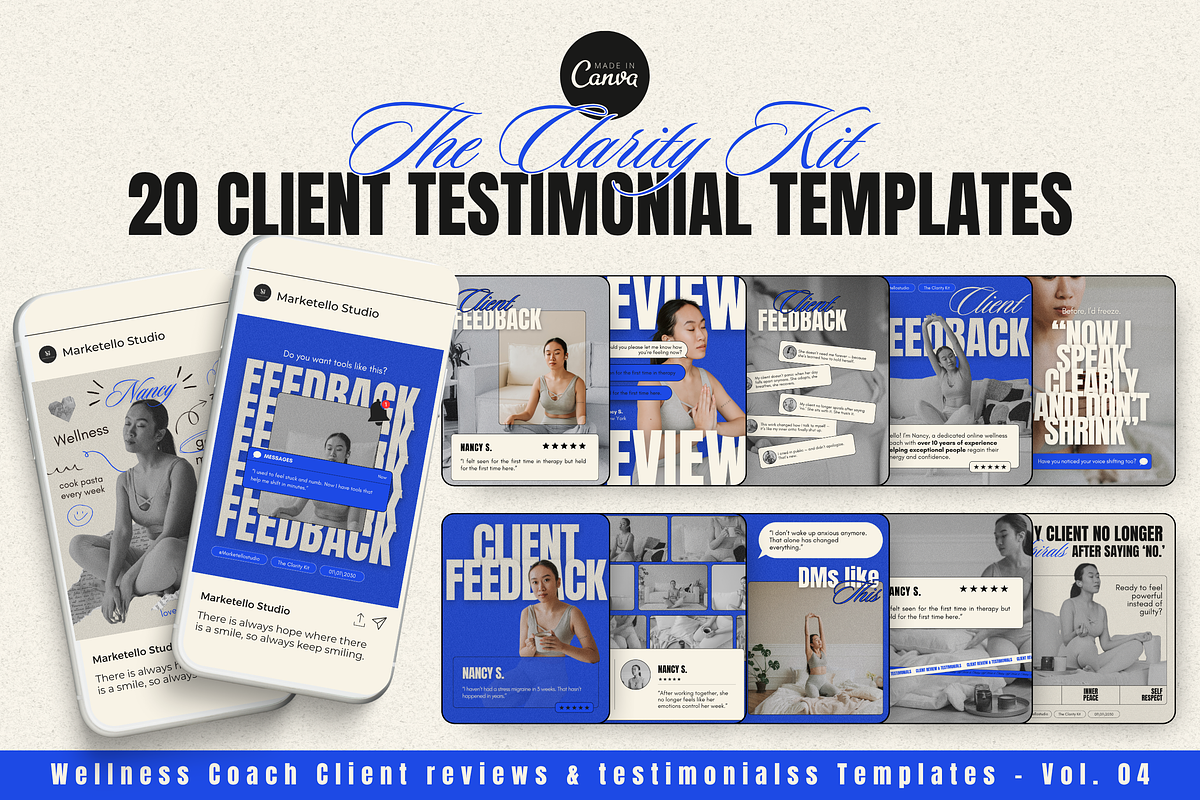 Client Win Instgram CANVA Templates, a Social Media Template by Marketello Studio (Photo 1 of 5)