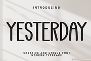 Yesterday | Script Font, a Script Font by Scratchones (Thumbnail 1 of 8)