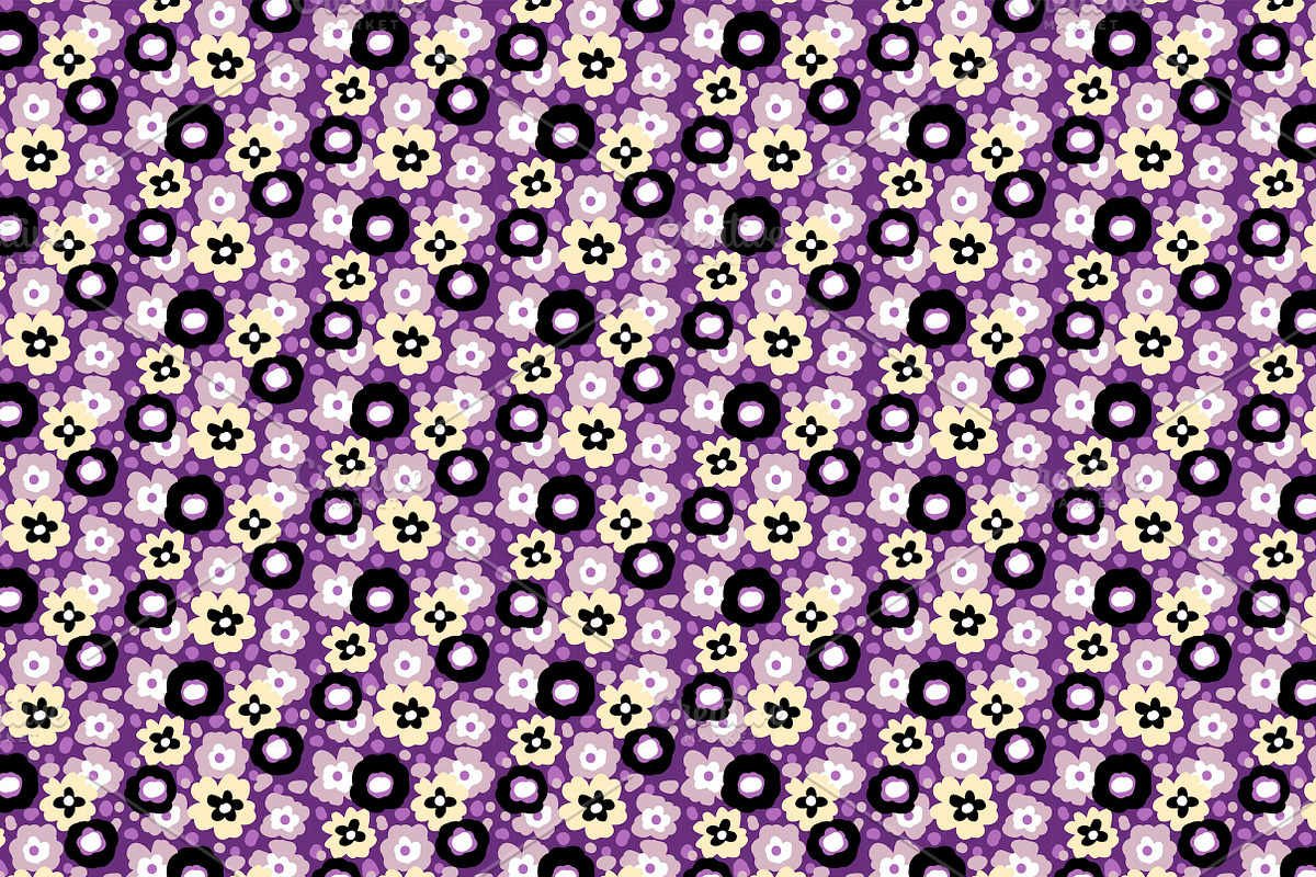 Mauve Floral Patterns, a Pattern Graphic by Lyolya Profitrolya (Photo 3 of 6)