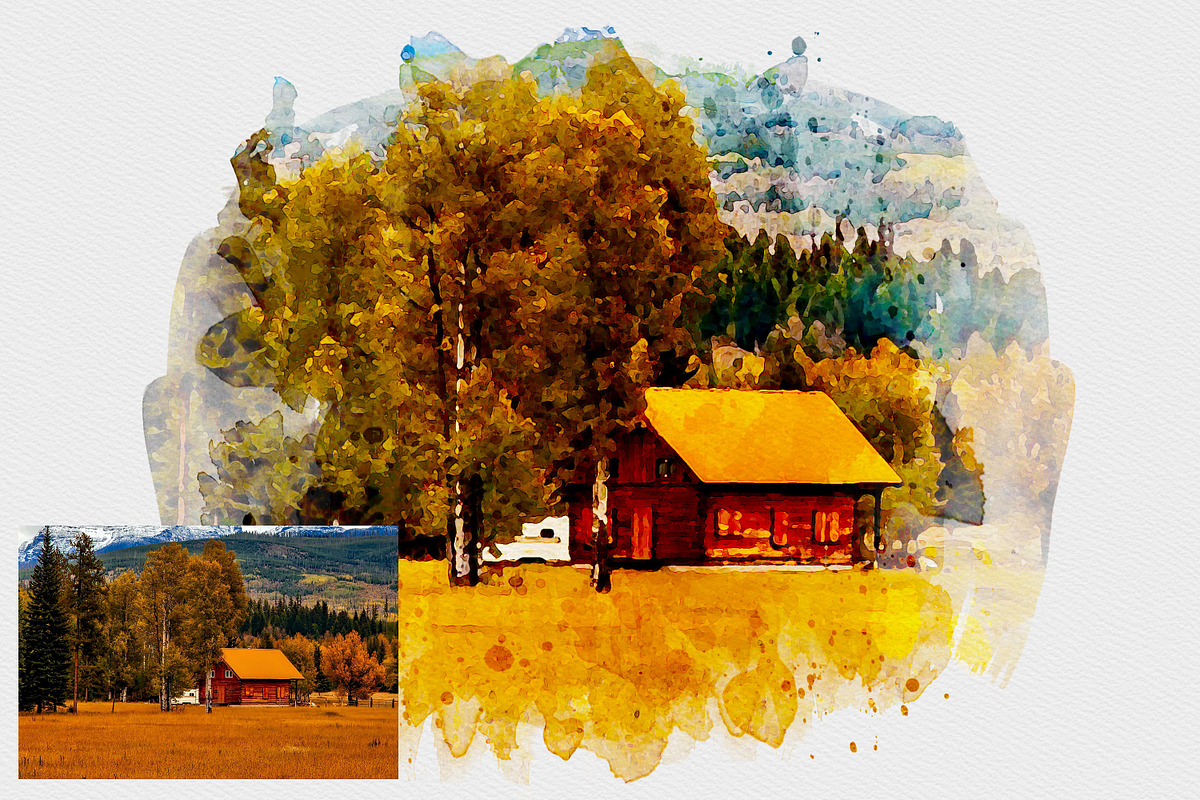 Watercolor Splash Photo Effect PSD, an Action Add-On by liptouse (Photo 7 of 10)