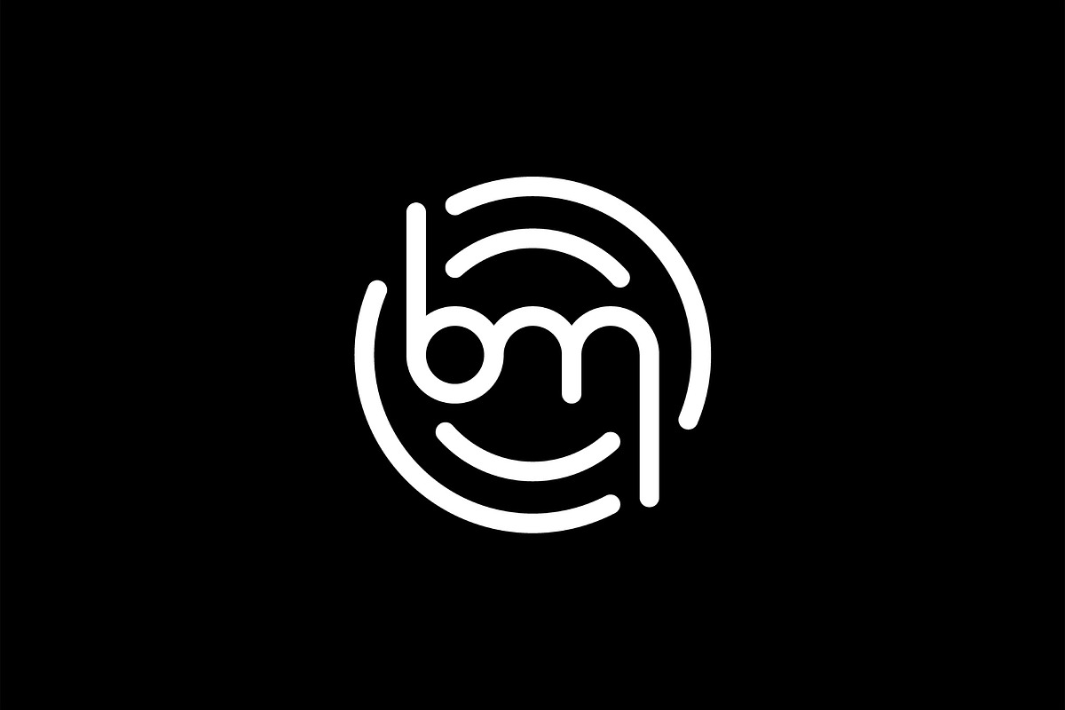 Modern BM Circle Monogram Logo, a Branding & Logo Template by Luxury Logos (Photo 2 of 4)