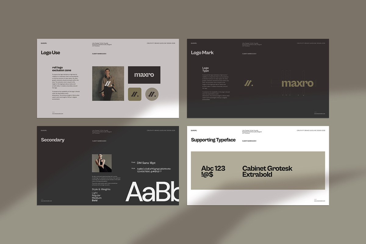 Maxro | Brand Guideline Template, a Presentation Template by Creatiya Type (Photo 8 of 11)