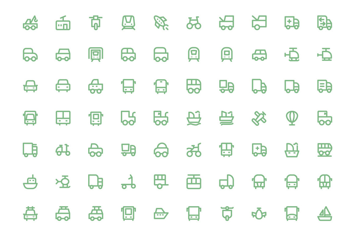 225+ Transport Icons Set, an Outline Icon by Vectors Market (Photo 3 of 4)