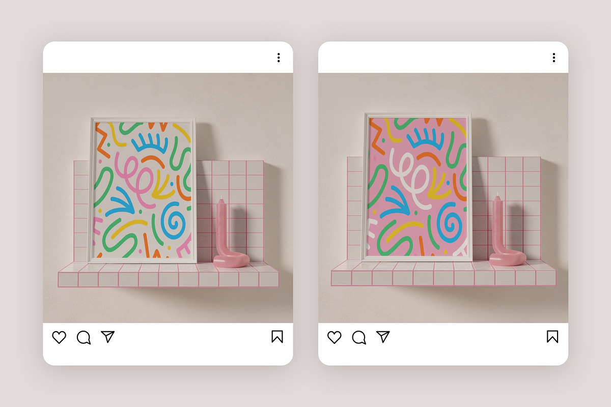 Interior frame mockup bundle PHOEBE, a Print Template by Bonumo (Photo 5 of 15)