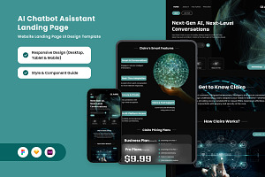 Clairo – Chatbot UI Design Template, a Landing Page Template by twinstd