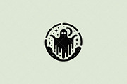 Spooky Ghost Emblem, a Seasonal Illustration by Vectorium Studio (Thumbnail 3 of 3)