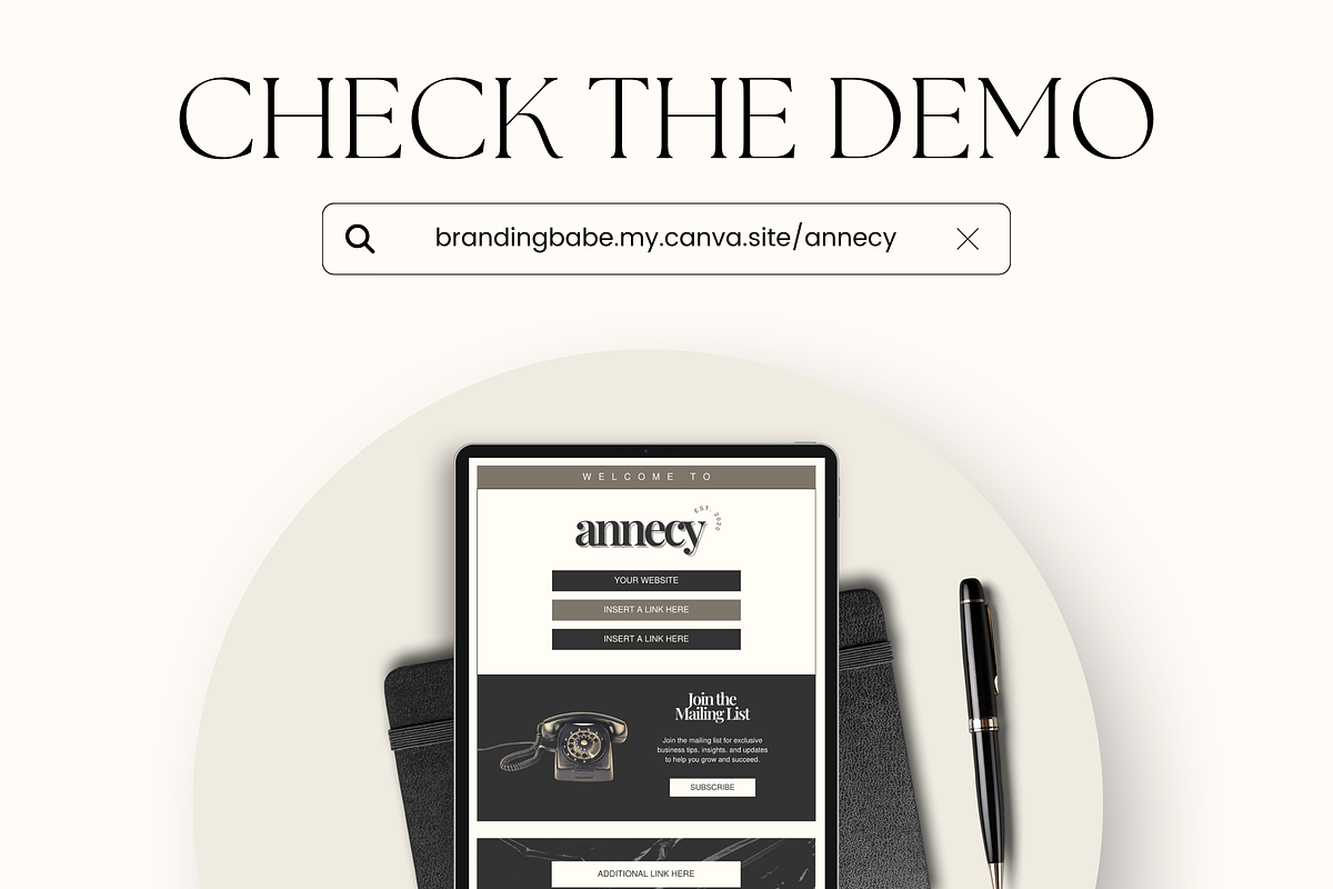 Canva Link in Bio Template, a Landing Page Template by Branding Babe Co. (Photo 5 of 5)