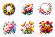 Floral Summer Sublimation Clipart, an Illustration by RobertsArt (Thumbnail 4 of 8)