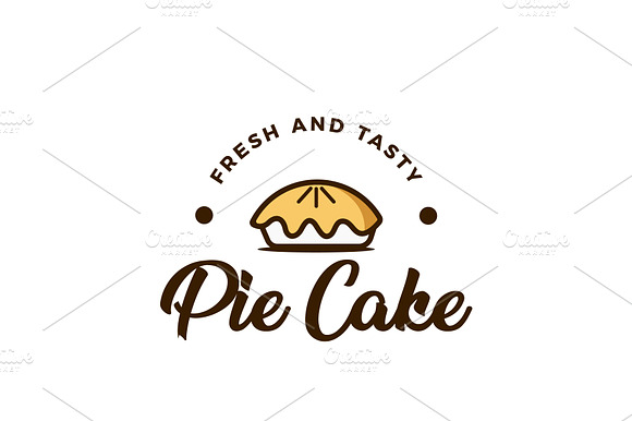 Fresh And Tasty Pie Cake Logo preview 2