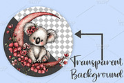 Whimsical Spring Koala Clipart PNG, an Illustration by Canvas Craft (Thumbnail 2 of 7)