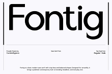 Fontig - Typeface
