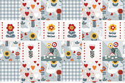 Scandinavian Geese Seamless Pattern, a Pattern Graphic by Toltemara (Thumbnail 2 of 3)