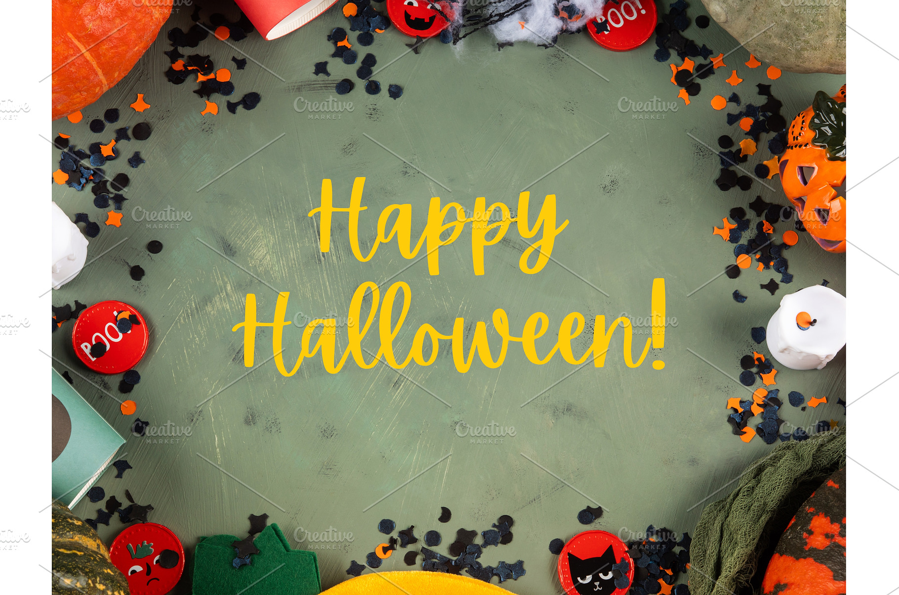 Happy halloween green frame, a Holiday Photo by Lifemorning