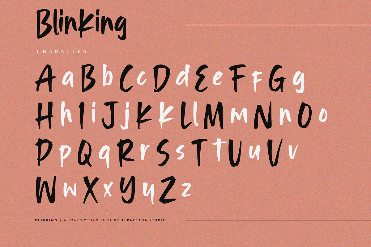 Blinking - Handwritten Font, a Handwritten Font by Alpaprana (Photo 9 of 12)