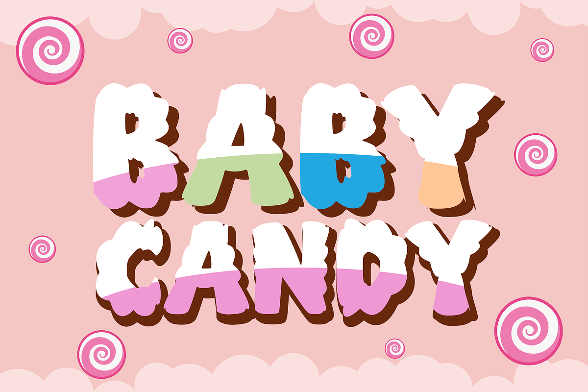 Baby Candy - Baby Font Types, a Font by KiddoGlyphs Studio (Photo 1 of 3)
