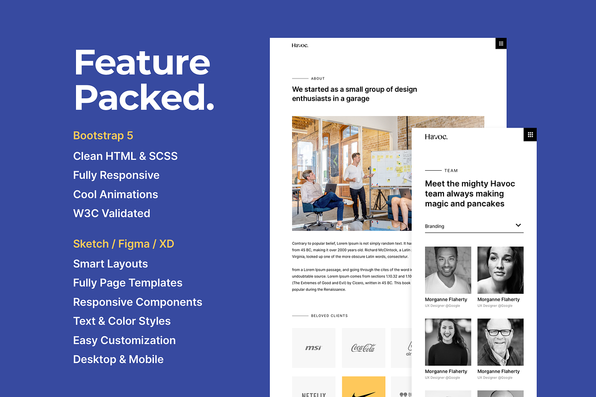 Havoc Agency Template - Bootstrap 5, a HTML Template by Fabrx Design (Photo 2 of 5)