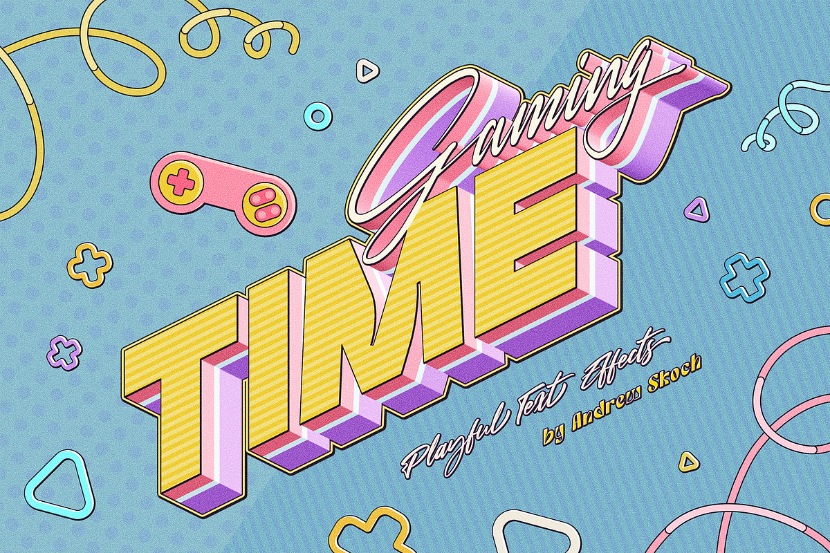 Playful Text Effects, a Layer Style Add-On by Andrew Skoch Design (Photo 7 of 9)