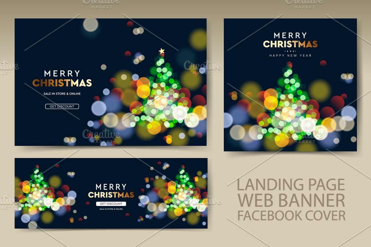 Christmas Landing Page Template, a Landing Page Template by PREMIUMVECTOR (Photo 2 of 4)