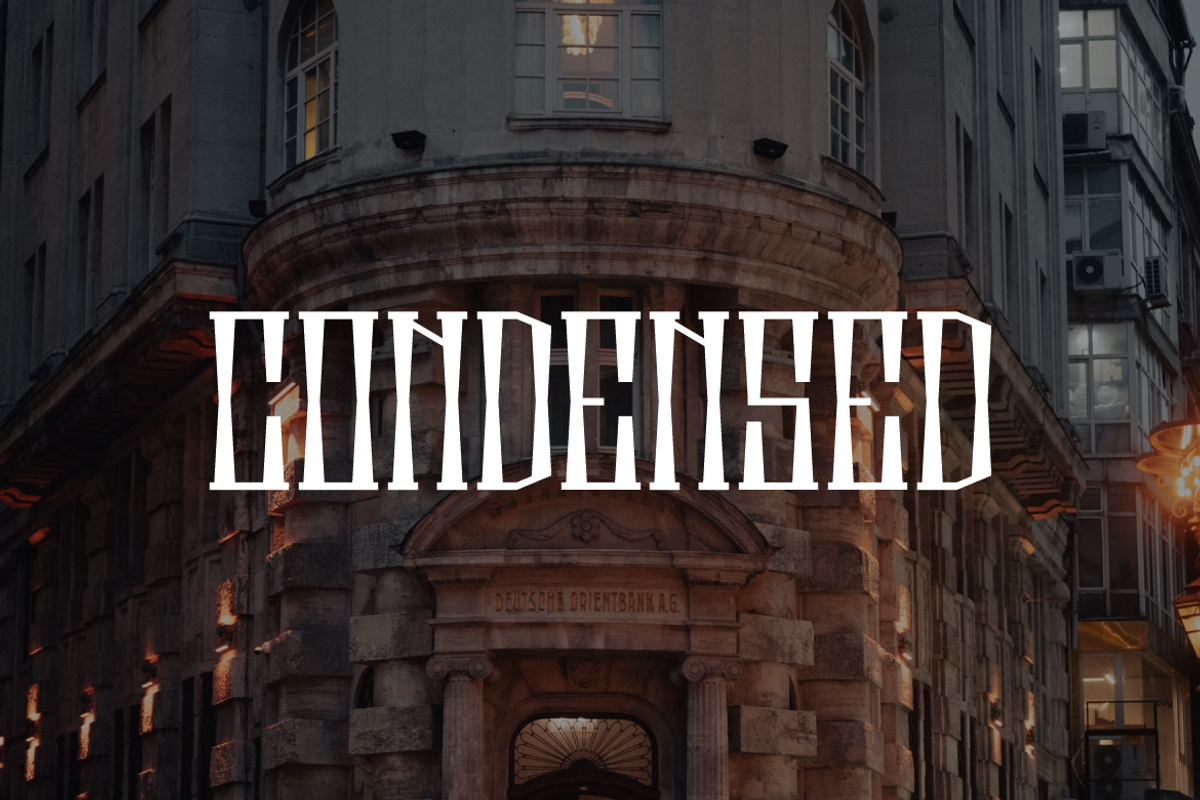 Deadropz - Tall & Condensed Font, a Serif Font by QR Design Studio (Photo 5 of 6)