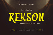 Rekson - Movie Display Font, a Handwritten Font by twinstd (Thumbnail 1 of 10)