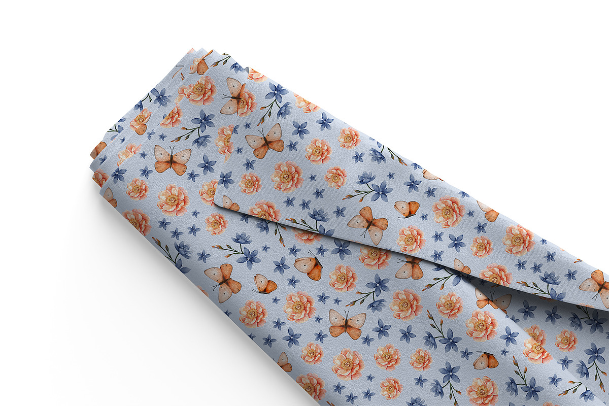 Seamless patterns cute mous, flowers, a Pattern Graphic by Pattern + watercolor (Photo 10 of 13)