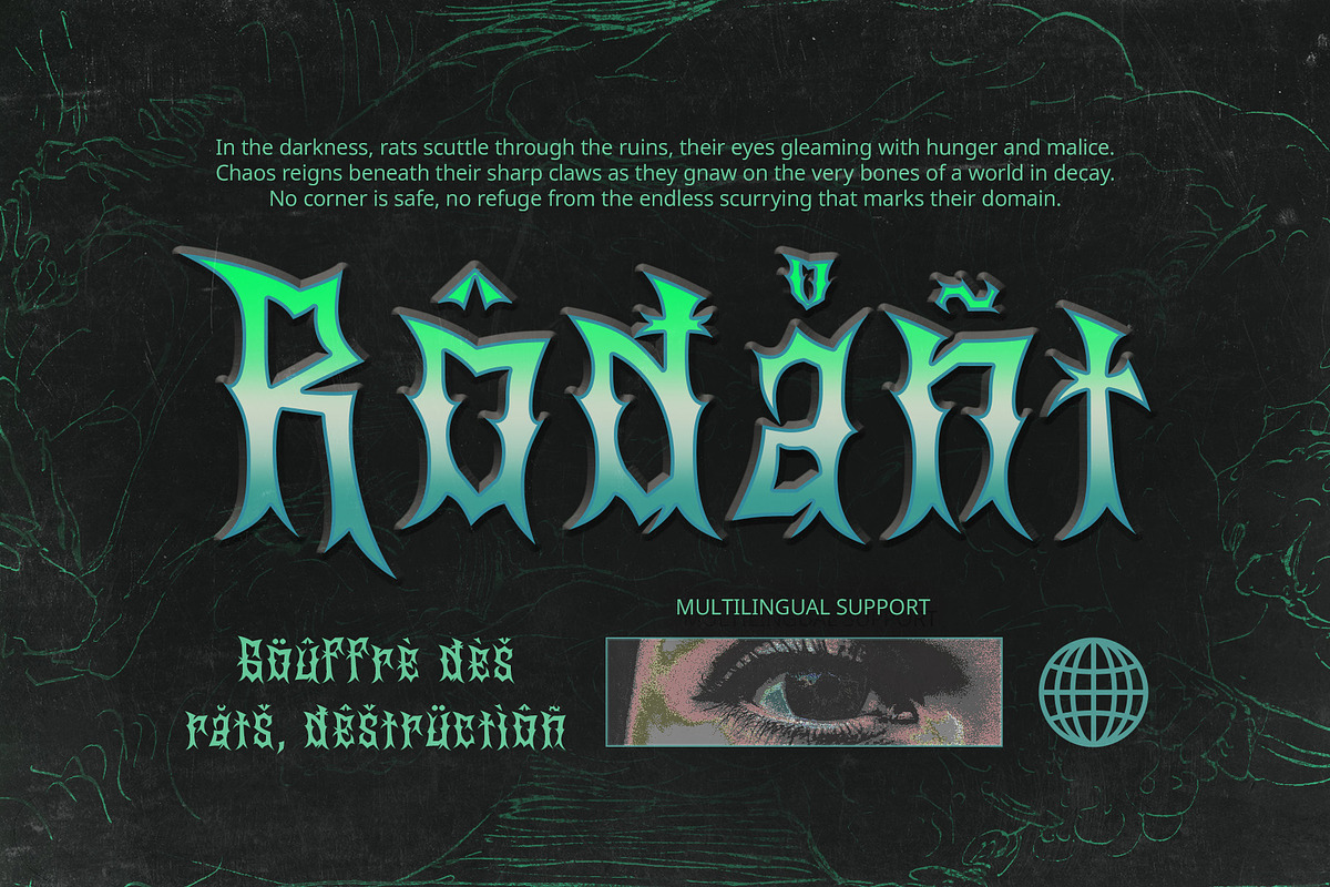CS Gangsta – Black Metal Font, a Blackletter Font by Craft Supply Co. (Photo 7 of 8)
