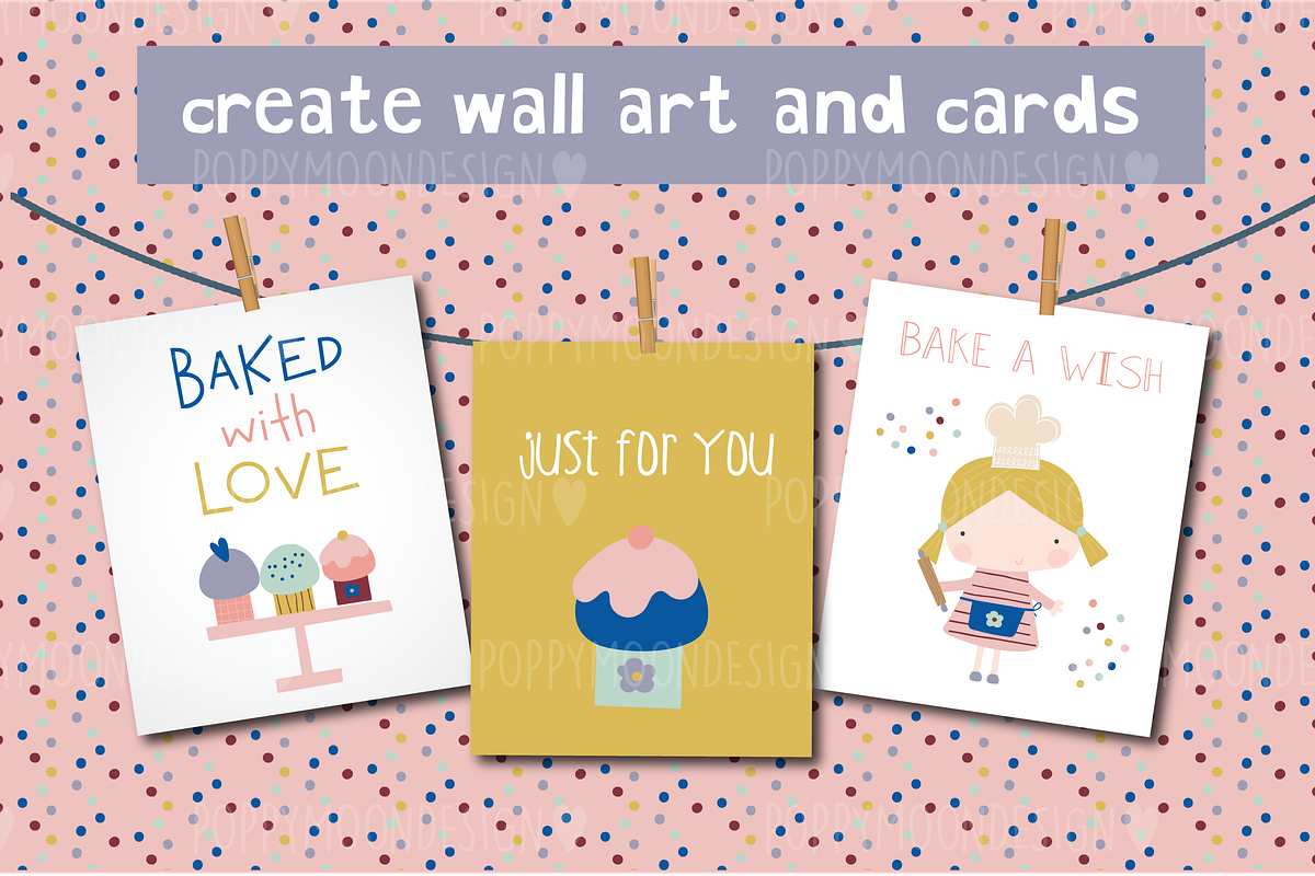 Lets Bake clipart set, an Illustration by Poppymoondesign (Photo 2 of 3)