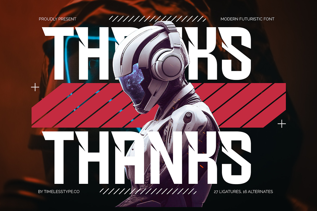 Chiteror Futuristic Display Font, a Sans Serif Font by timelesstype.co (Photo 20 of 20)