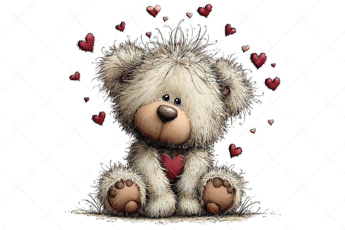 Whimsical Teddy Bear Clipart Bear, an Illustration by Craft Nest (Photo 11 of 11)