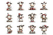 Whimsical easter cow clipart, an Illustration by SinaCreation (Thumbnail 2 of 11)