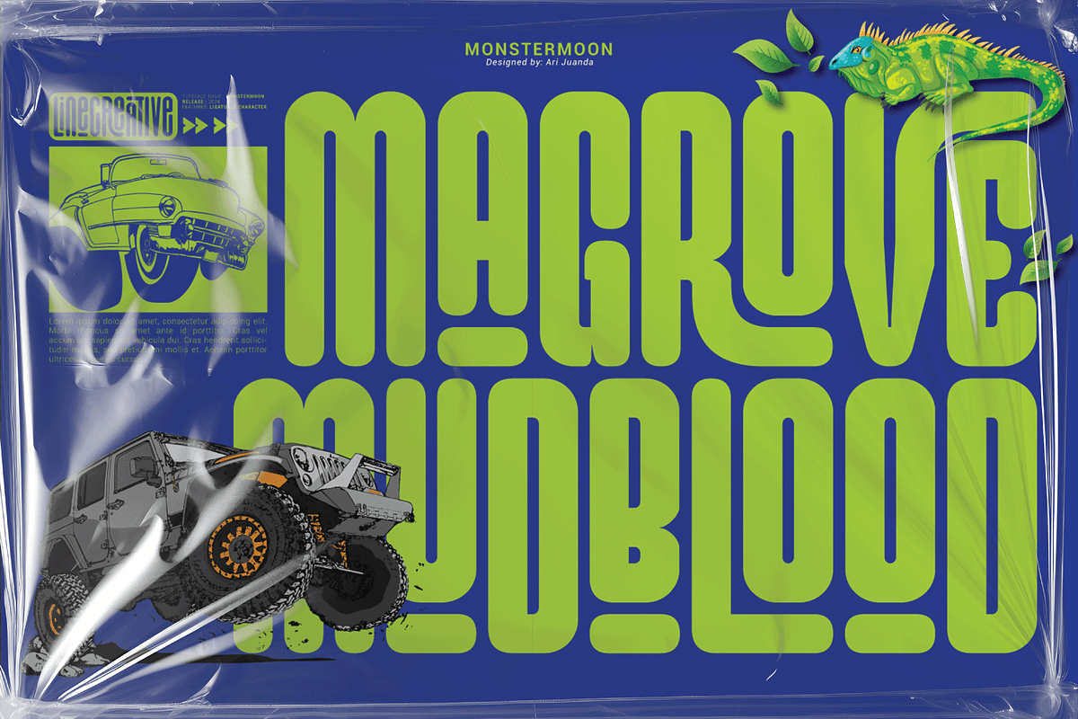 Monstermoon, a Sans Serif Font by Linecreative (Photo 7 of 9)