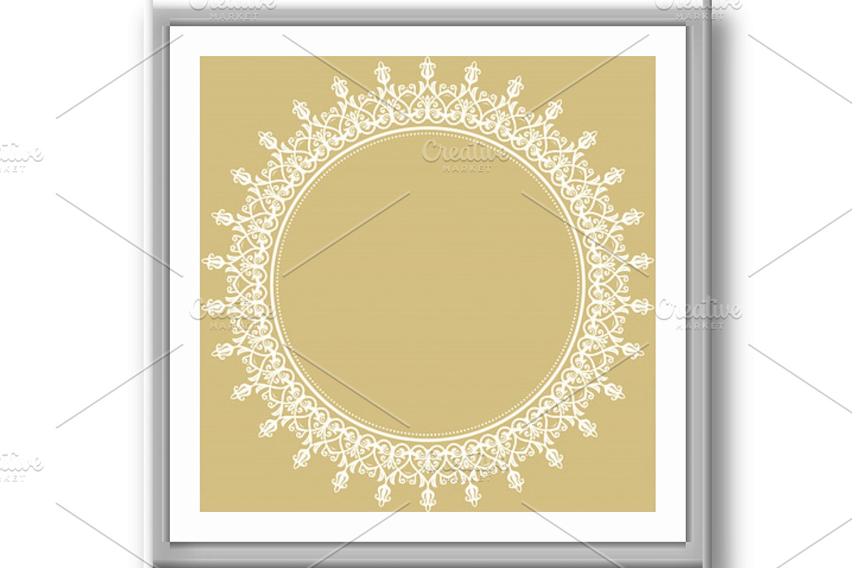 Floral Modern Vector Frame, a Texture Graphic by FineArtStudio (Photo 2 of 3)