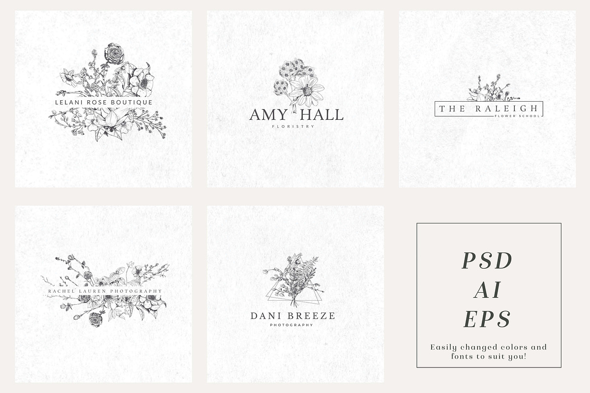 Logo Bundle Vol.1 - Botanical, a Branding & Logo Template by The Autumn Rabbit Ltd (Photo 2 of 8)