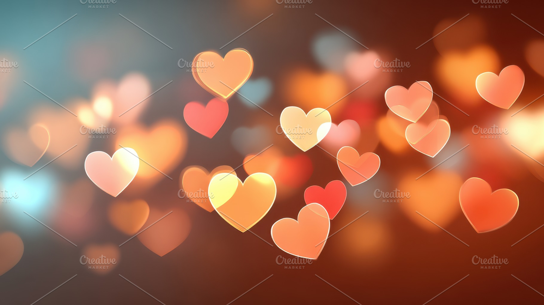 Floating hearts background for romantic themes, a Holiday Photo by AlyaAnd