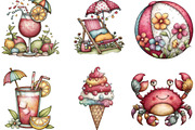 Whimsical Summer Clipart, an Illustration by Designking (Thumbnail 3 of 6)
