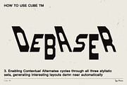 Cube TM – Bouncy Brutalist font, a Font by Type Mania (Thumbnail 8 of 15)