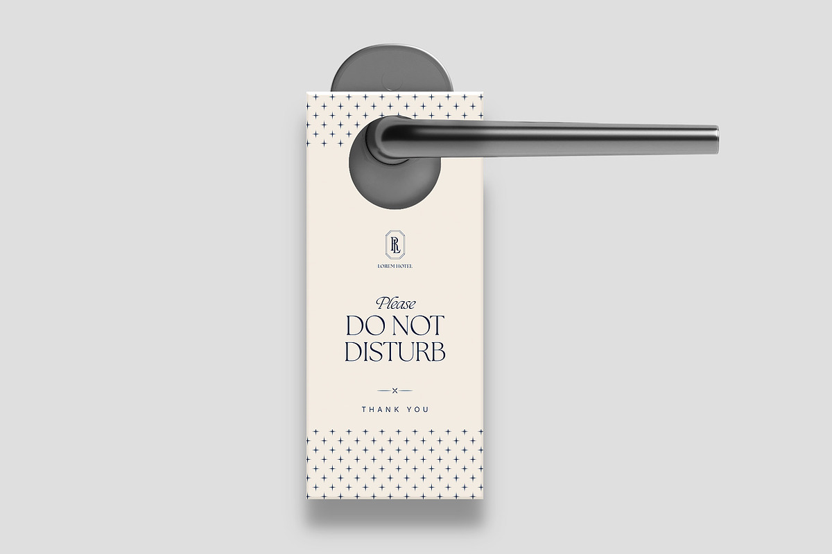 Minimalist Door Hanger Template, a Stationery Template by BrandPacks (Photo 4 of 7)