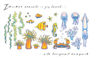 OCEAN Patterns & Clipart, a Decorative Illustration by Liiafis (Thumbnail 7 of 15)