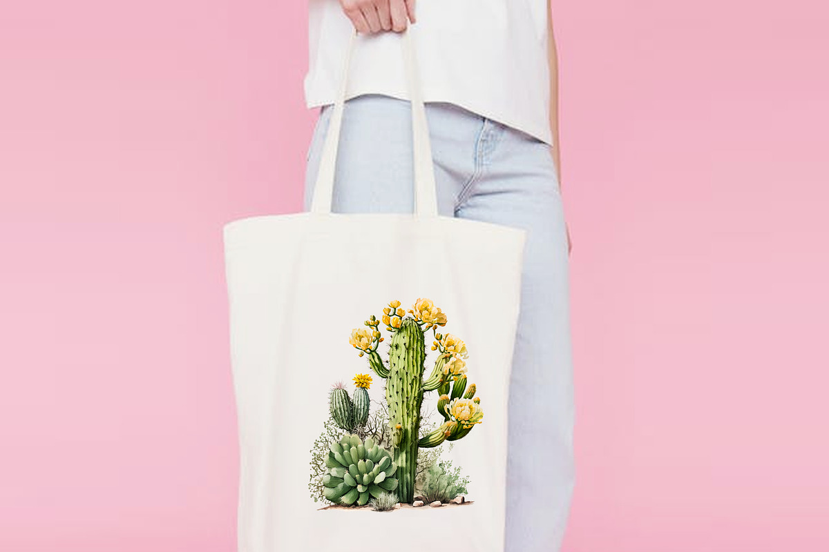 Saguaro Cactus Art, 2 Cactus Bundle, an Illustration by mollyli.ai (Photo 4 of 7)