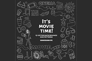 It's movie time! Linear vector set, a Texture Illustration by Art Loft (Thumbnail 1 of 16)