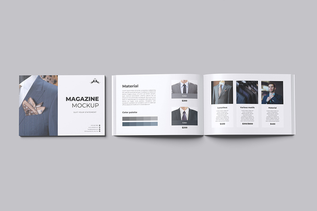 Magazine Landscape Mockup, a Magazine Template by graphicstory (Photo 2 of 5)