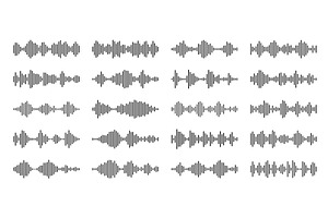 Podcast sound waves, voice, an Illustration by Vector Tradition