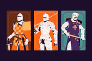 Medieval knights set + cards, a Person Illustration by PaperTrident (Thumbnail 6 of 7)