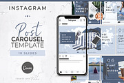 Instagram Post Carousel for Canva, a Social Media Template by Thirty One Palms Studio (Thumbnail 1 of 6)