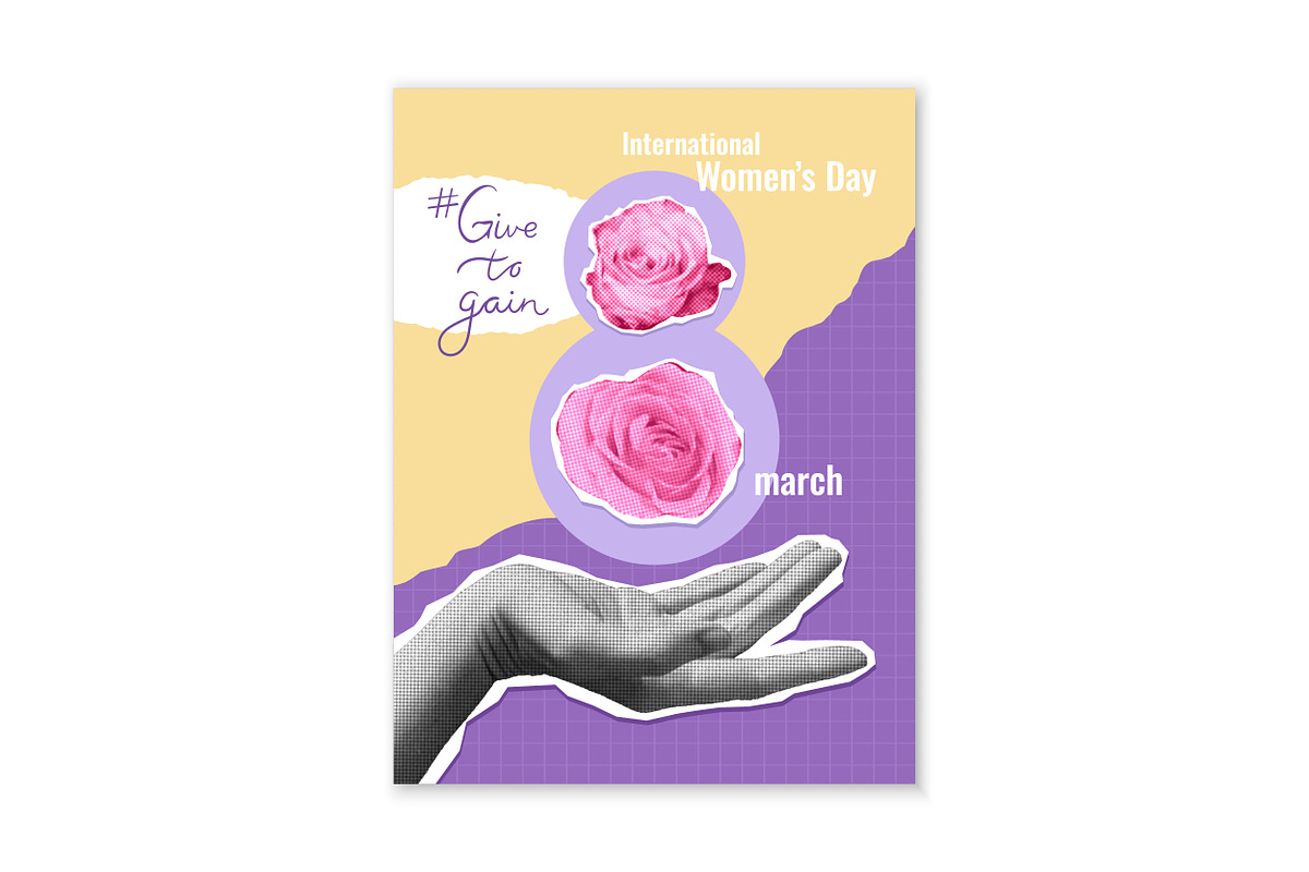 International Women's Day Postcard, a Decorative Illustration by PsychocheArt (Photo 3 of 3)